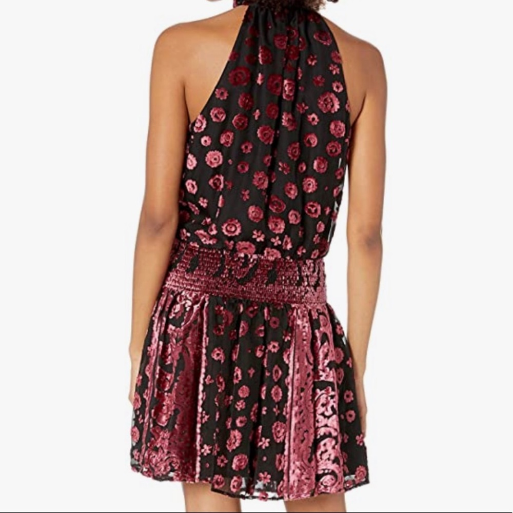 Ramy Brook "Naima" velvet burnout cocktail dress. - Picture 2 of 16